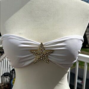 Vintage Victoria’s Secret Swim Bandeau Top with Sparkle Star ⭐️